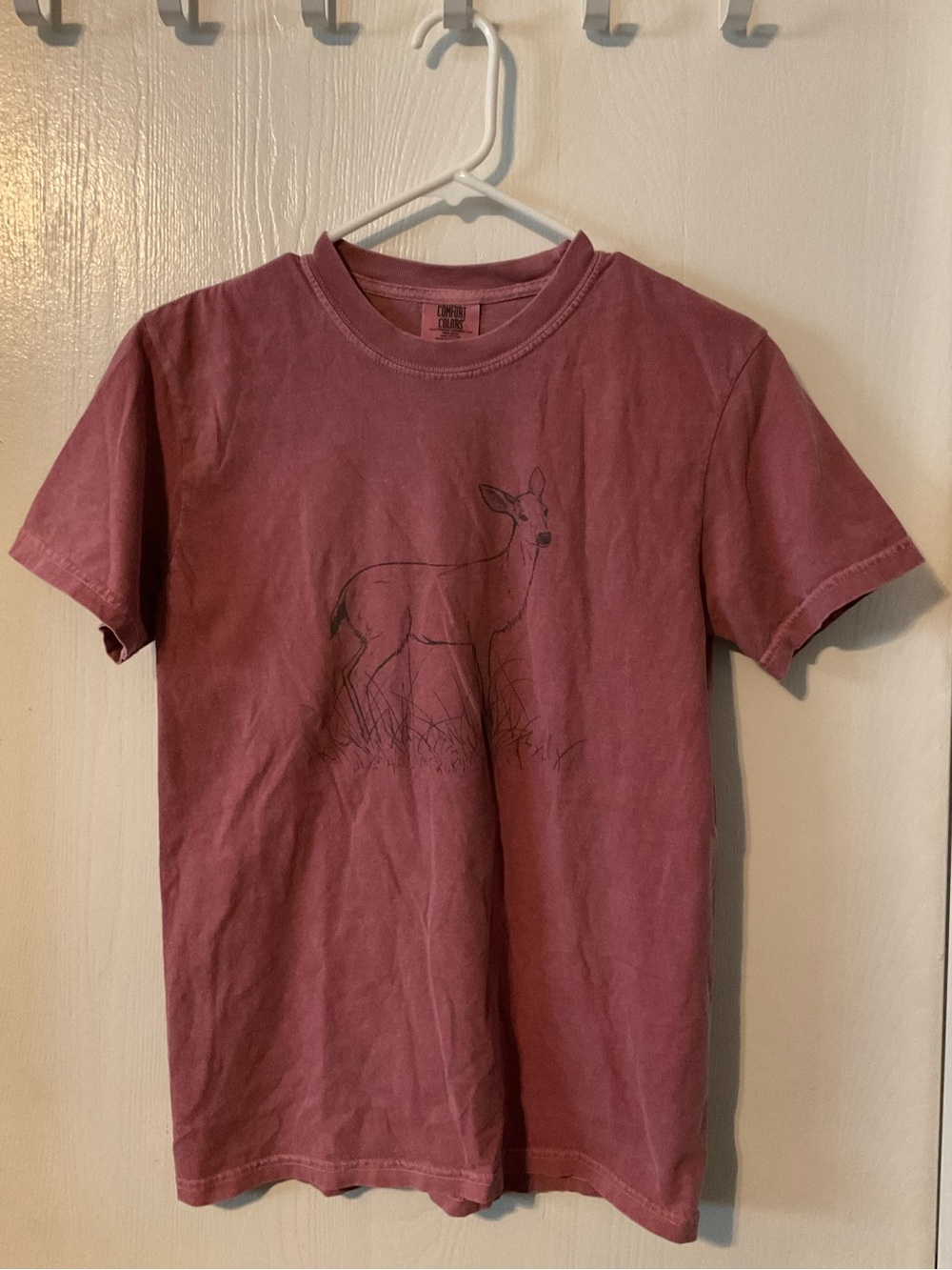 BeCause Deer Unisex Comfort Colors Garment-Dyed Heavyweight T-shirt Brick Red